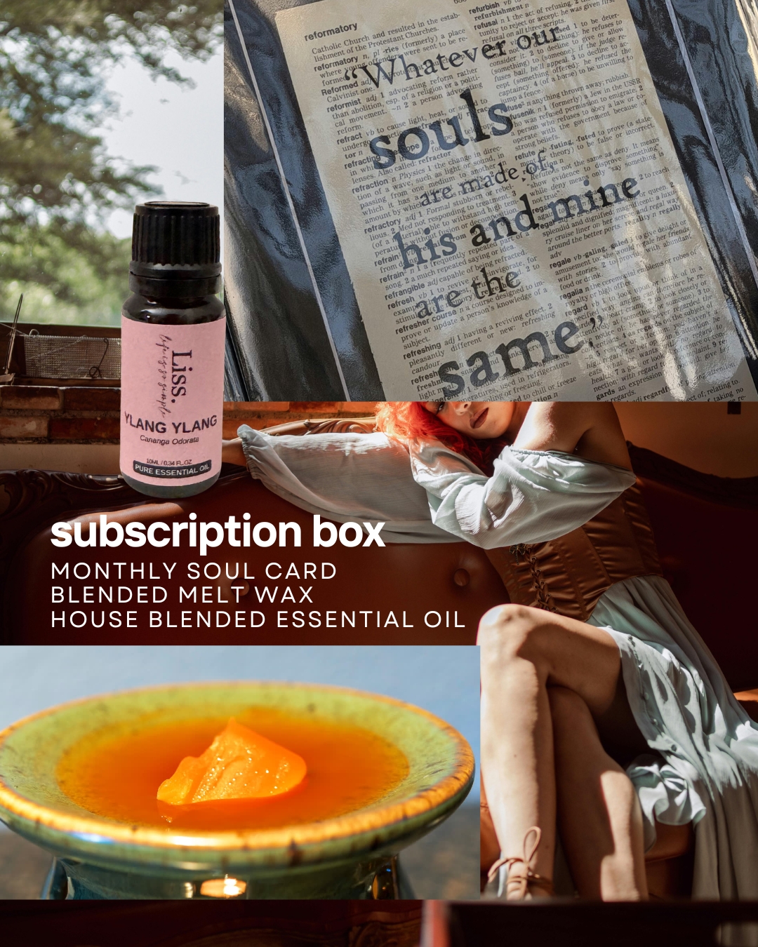 monthly aromatherapy subscription box for emotional balance and grounding by Liss